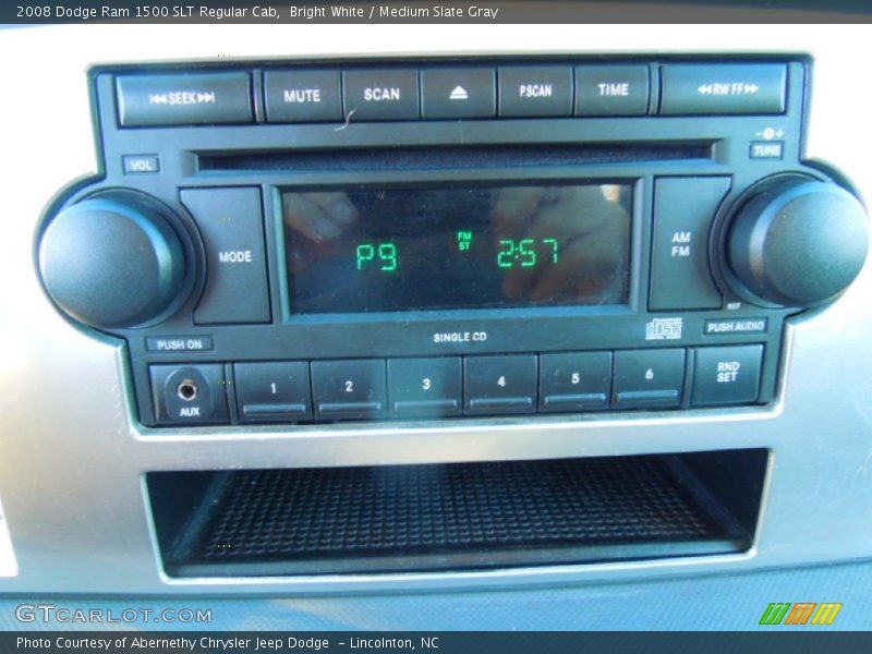 Bright White / Medium Slate Gray 2008 Dodge Ram 1500 SLT Regular Cab
