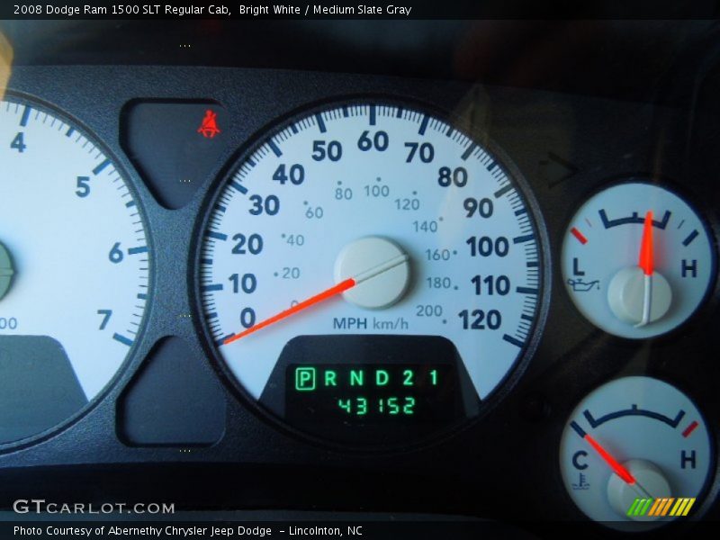 Bright White / Medium Slate Gray 2008 Dodge Ram 1500 SLT Regular Cab