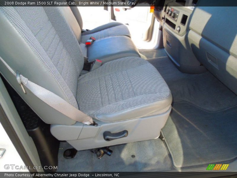 Bright White / Medium Slate Gray 2008 Dodge Ram 1500 SLT Regular Cab