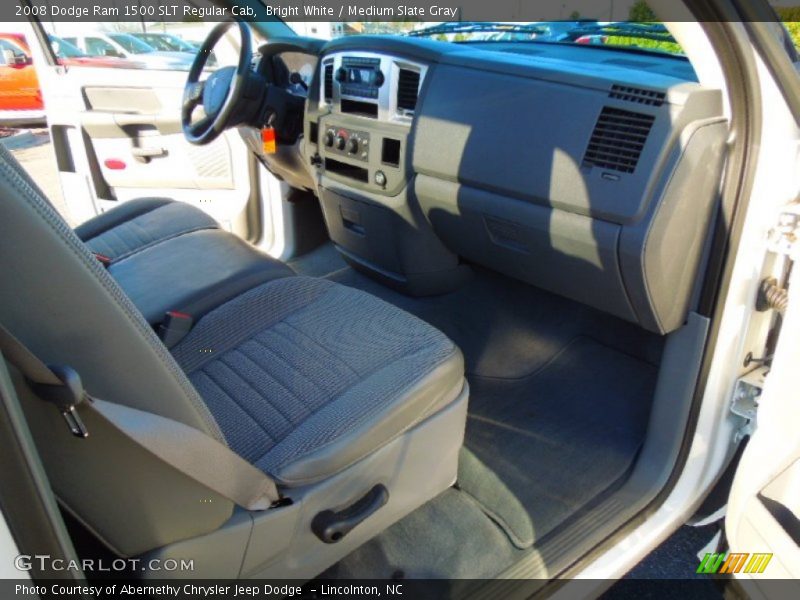 Bright White / Medium Slate Gray 2008 Dodge Ram 1500 SLT Regular Cab