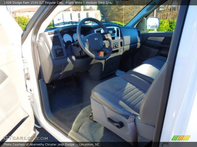 Bright White / Medium Slate Gray 2008 Dodge Ram 1500 SLT Regular Cab