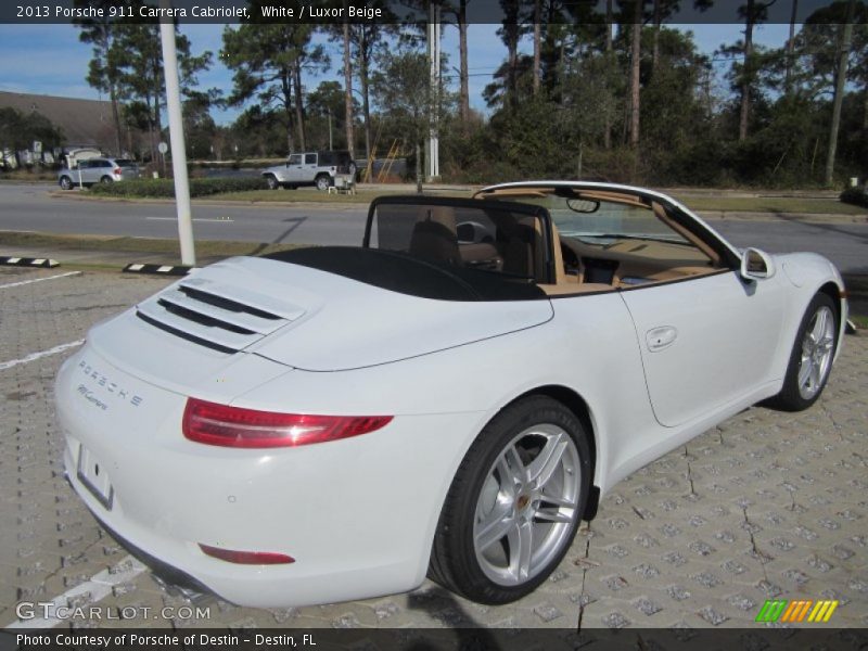 White / Luxor Beige 2013 Porsche 911 Carrera Cabriolet
