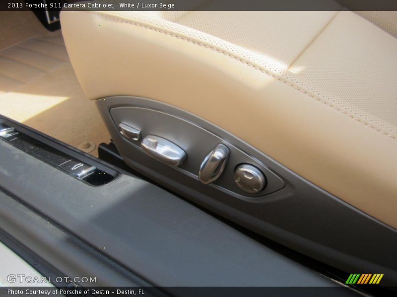 White / Luxor Beige 2013 Porsche 911 Carrera Cabriolet