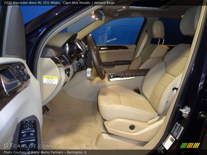Capri Blue Metallic / Almond Beige 2012 Mercedes-Benz ML 350 4Matic