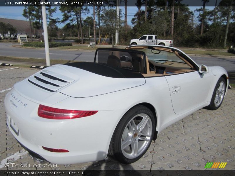 White / Luxor Beige 2013 Porsche 911 Carrera Cabriolet