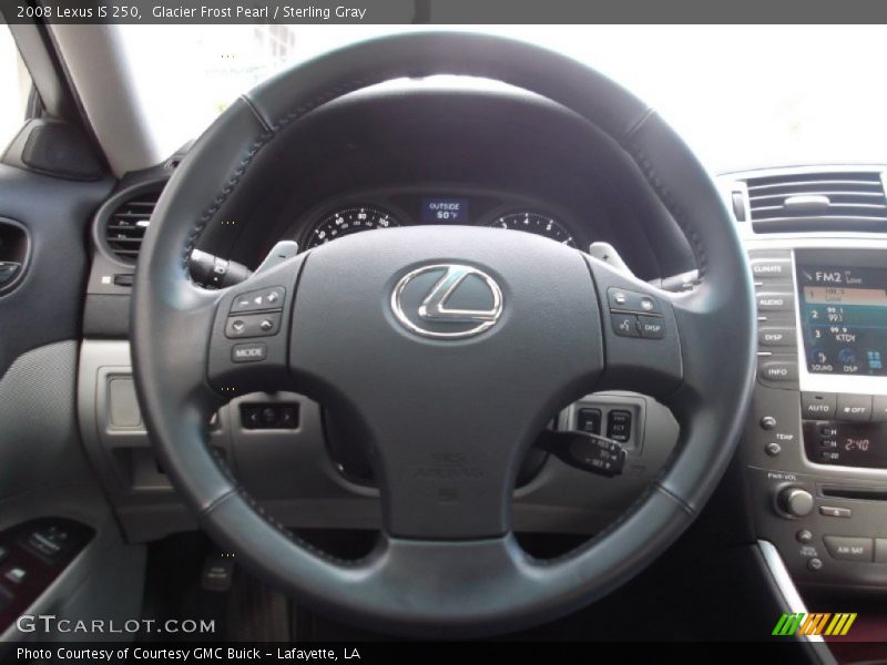 Glacier Frost Pearl / Sterling Gray 2008 Lexus IS 250