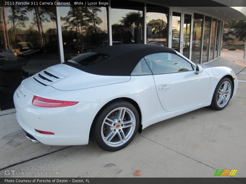 White / Luxor Beige 2013 Porsche 911 Carrera Cabriolet