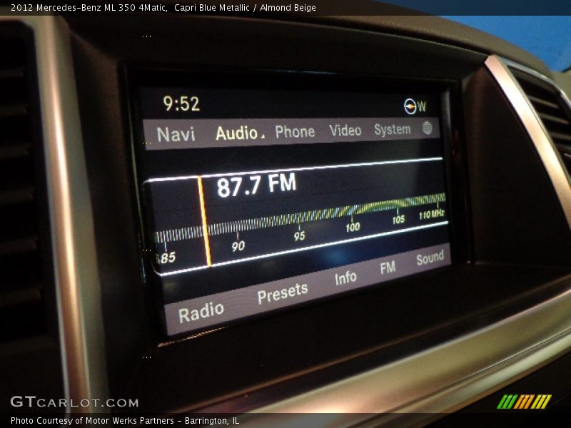 Capri Blue Metallic / Almond Beige 2012 Mercedes-Benz ML 350 4Matic
