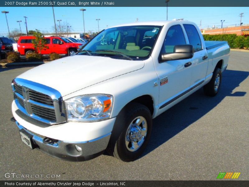 Bright White / Khaki 2007 Dodge Ram 2500 SLT Quad Cab