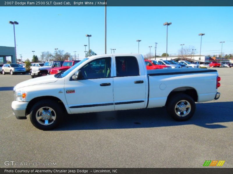 Bright White / Khaki 2007 Dodge Ram 2500 SLT Quad Cab