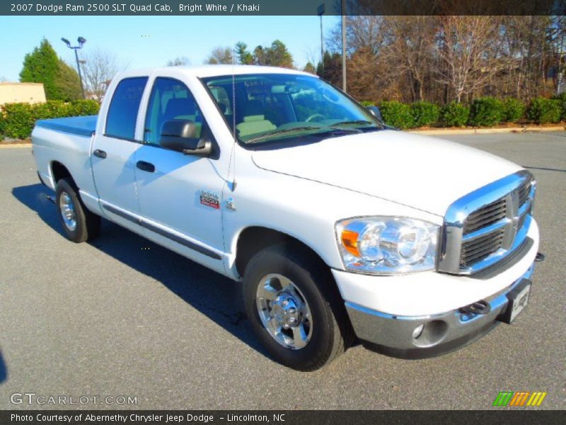 Bright White / Khaki 2007 Dodge Ram 2500 SLT Quad Cab