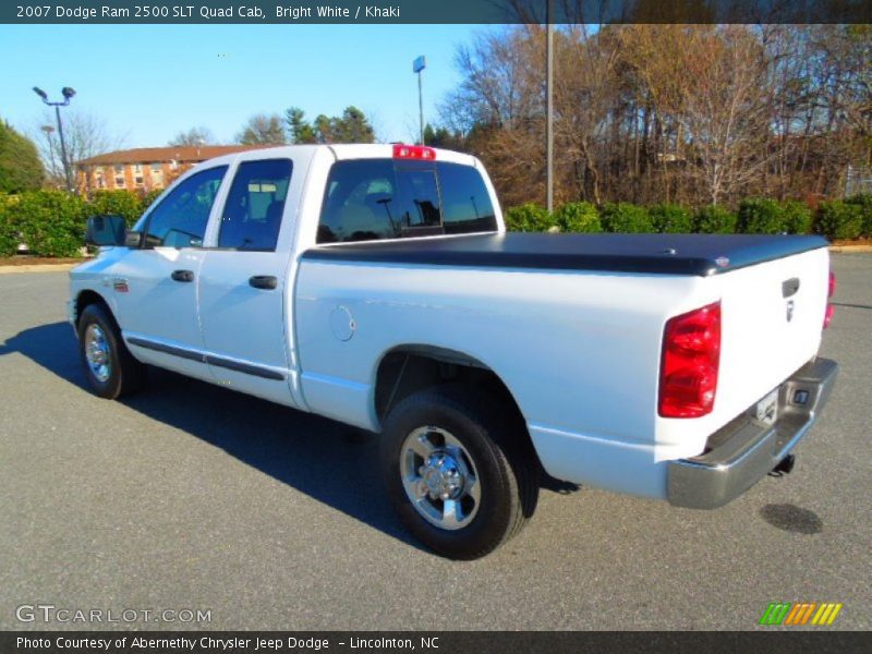 Bright White / Khaki 2007 Dodge Ram 2500 SLT Quad Cab