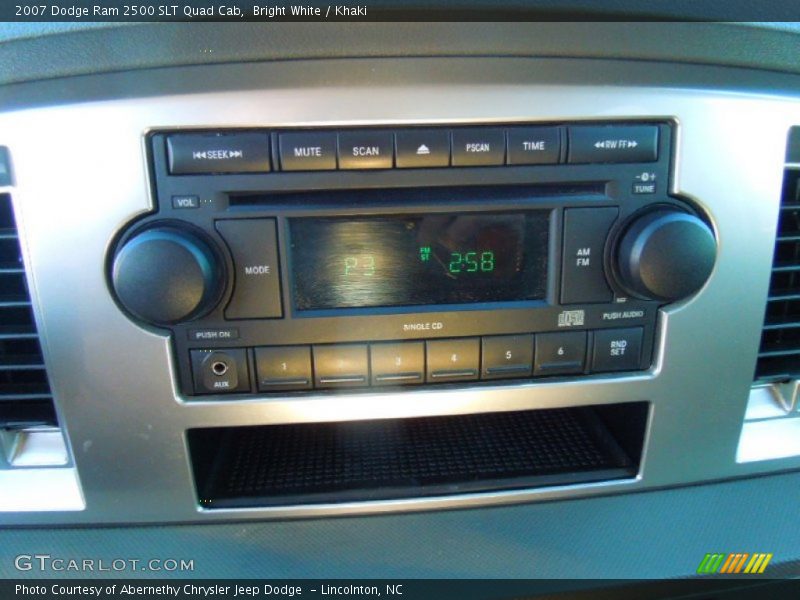 Bright White / Khaki 2007 Dodge Ram 2500 SLT Quad Cab