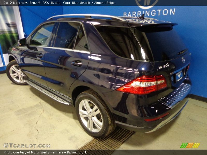 Capri Blue Metallic / Almond Beige 2012 Mercedes-Benz ML 350 4Matic