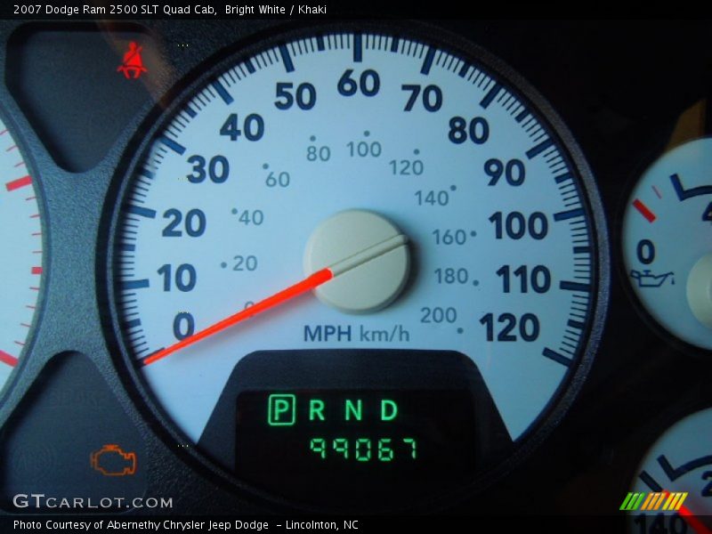 Bright White / Khaki 2007 Dodge Ram 2500 SLT Quad Cab