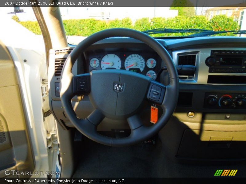 Bright White / Khaki 2007 Dodge Ram 2500 SLT Quad Cab
