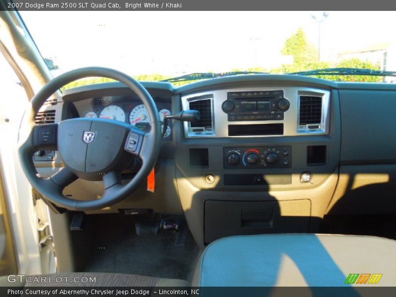 Bright White / Khaki 2007 Dodge Ram 2500 SLT Quad Cab