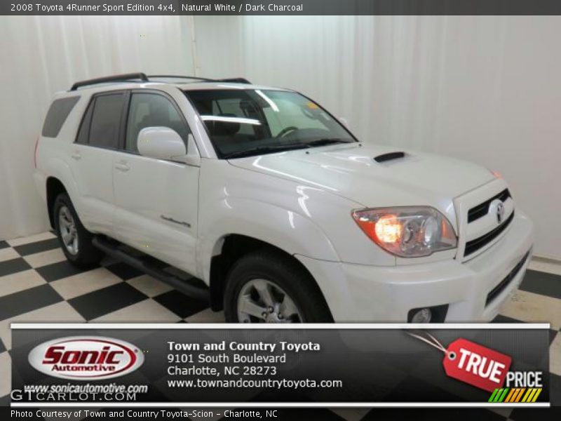 Natural White / Dark Charcoal 2008 Toyota 4Runner Sport Edition 4x4