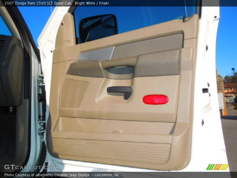 Bright White / Khaki 2007 Dodge Ram 2500 SLT Quad Cab