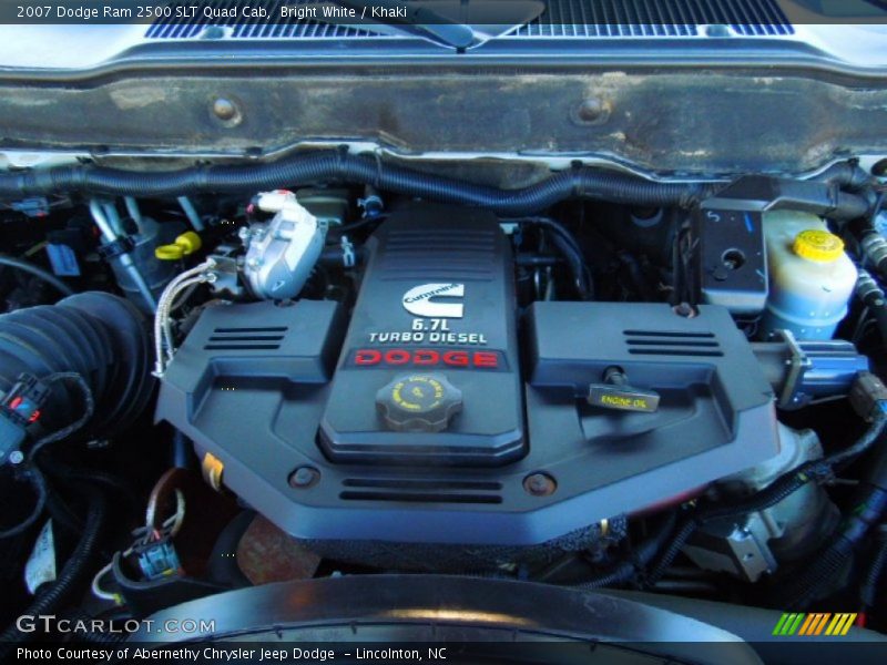 Bright White / Khaki 2007 Dodge Ram 2500 SLT Quad Cab