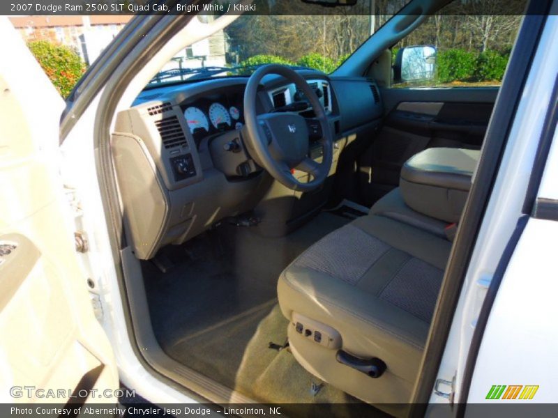 Bright White / Khaki 2007 Dodge Ram 2500 SLT Quad Cab