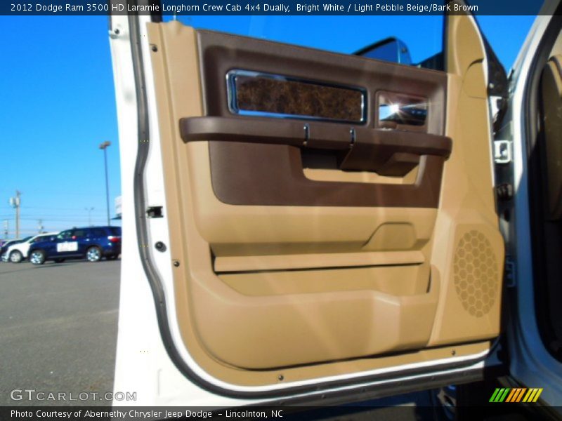 Bright White / Light Pebble Beige/Bark Brown 2012 Dodge Ram 3500 HD Laramie Longhorn Crew Cab 4x4 Dually
