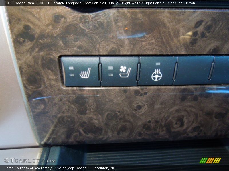 Bright White / Light Pebble Beige/Bark Brown 2012 Dodge Ram 3500 HD Laramie Longhorn Crew Cab 4x4 Dually