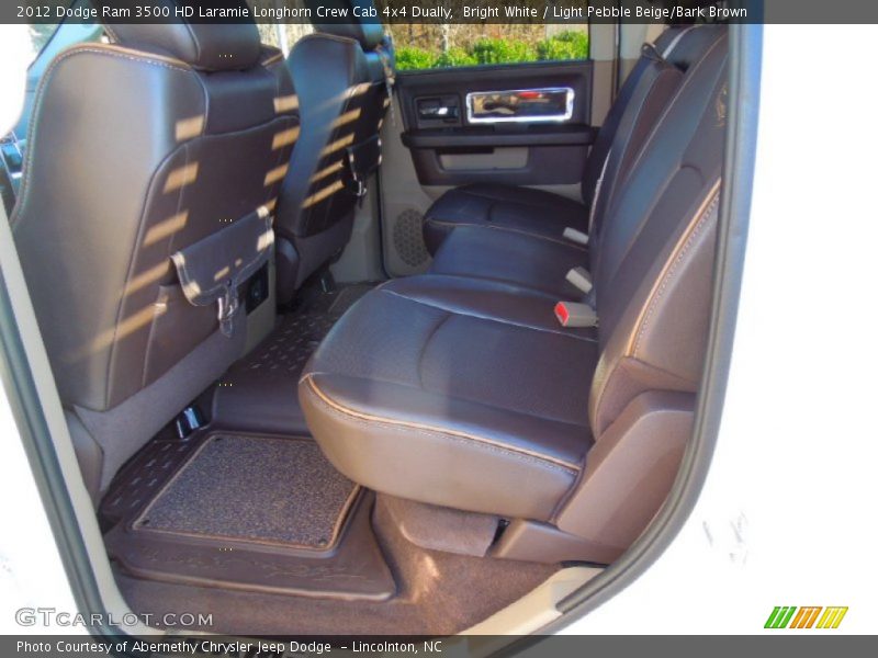 Bright White / Light Pebble Beige/Bark Brown 2012 Dodge Ram 3500 HD Laramie Longhorn Crew Cab 4x4 Dually