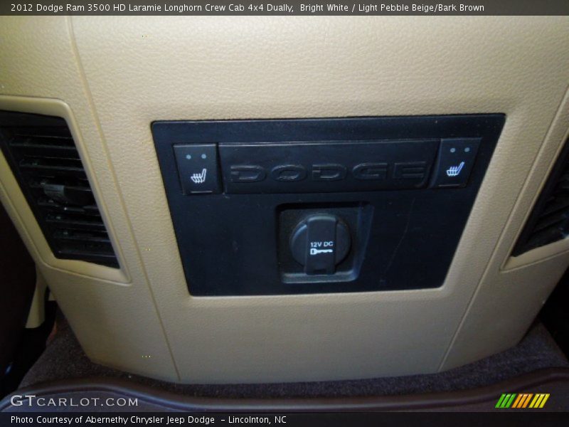 Bright White / Light Pebble Beige/Bark Brown 2012 Dodge Ram 3500 HD Laramie Longhorn Crew Cab 4x4 Dually