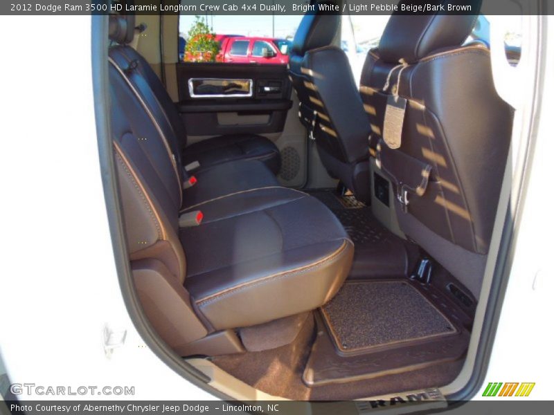 Bright White / Light Pebble Beige/Bark Brown 2012 Dodge Ram 3500 HD Laramie Longhorn Crew Cab 4x4 Dually