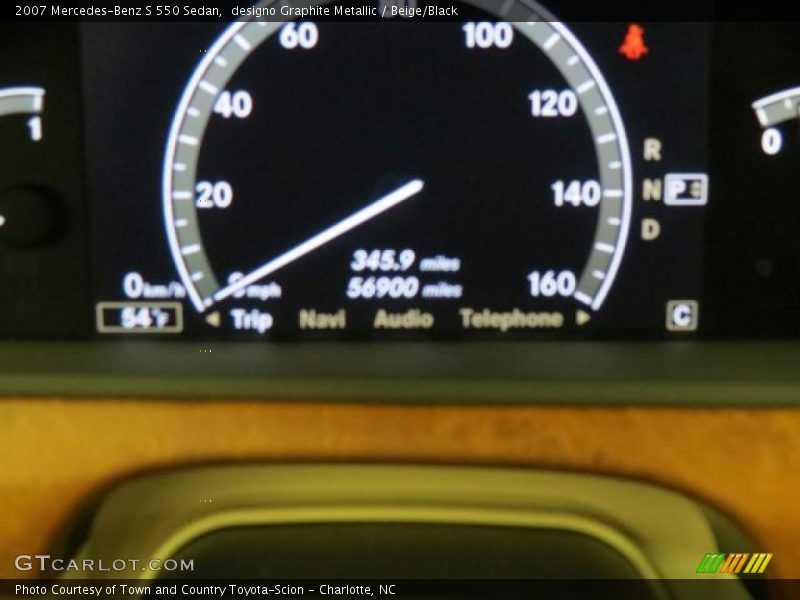 designo Graphite Metallic / Beige/Black 2007 Mercedes-Benz S 550 Sedan
