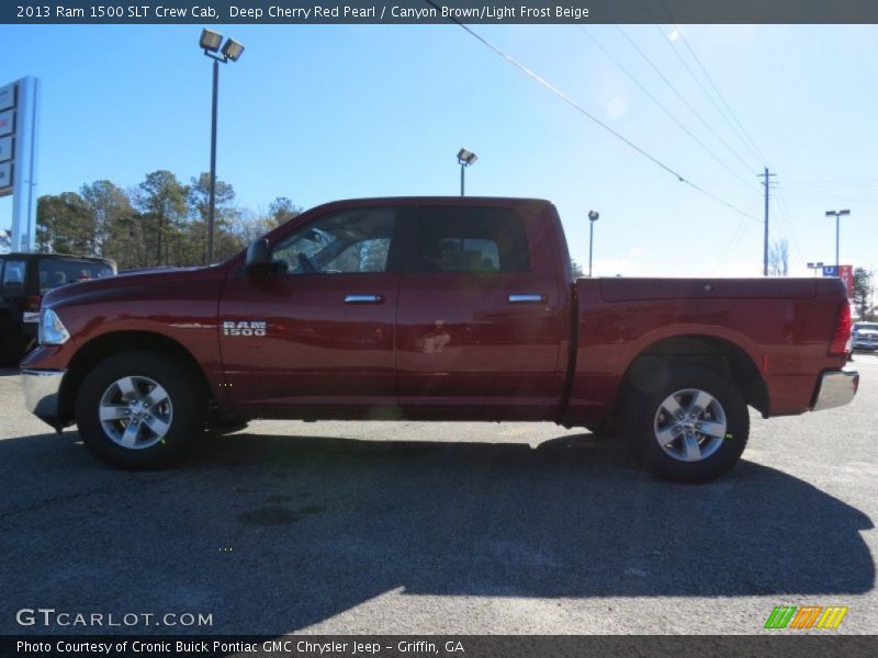 Deep Cherry Red Pearl / Canyon Brown/Light Frost Beige 2013 Ram 1500 SLT Crew Cab