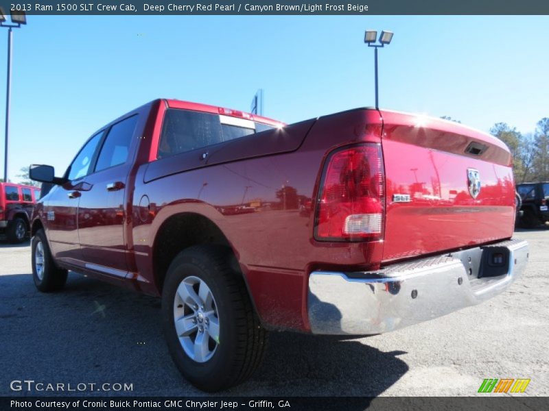 Deep Cherry Red Pearl / Canyon Brown/Light Frost Beige 2013 Ram 1500 SLT Crew Cab