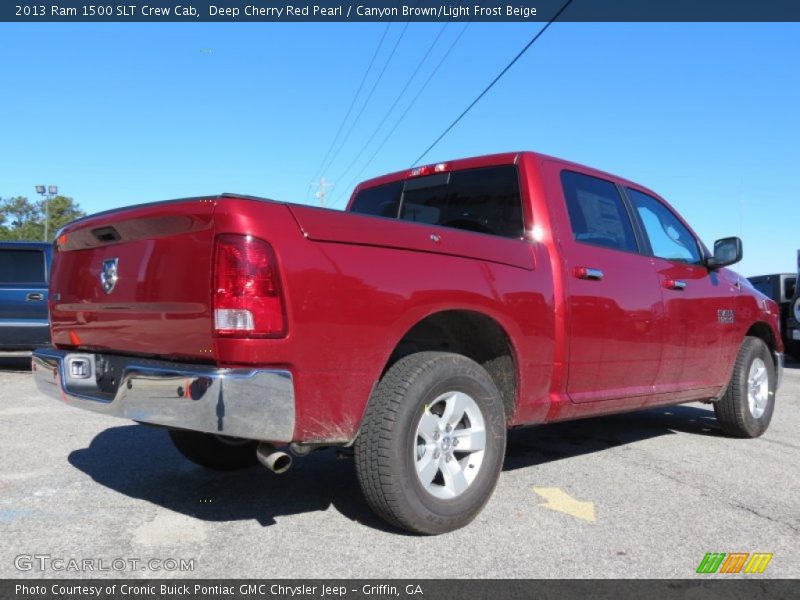 Deep Cherry Red Pearl / Canyon Brown/Light Frost Beige 2013 Ram 1500 SLT Crew Cab