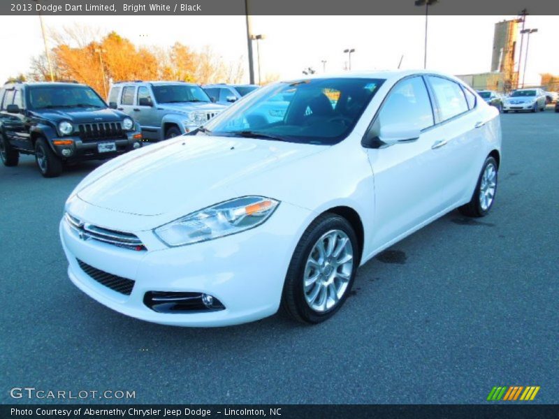 Bright White / Black 2013 Dodge Dart Limited