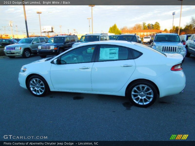 Bright White / Black 2013 Dodge Dart Limited