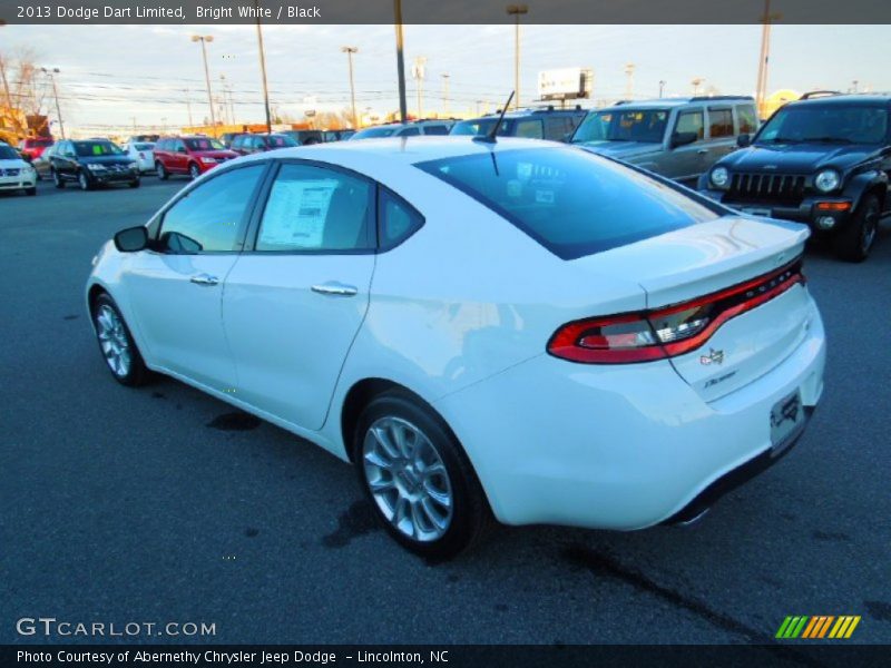 Bright White / Black 2013 Dodge Dart Limited