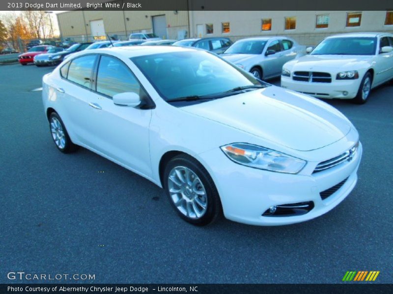 Bright White / Black 2013 Dodge Dart Limited