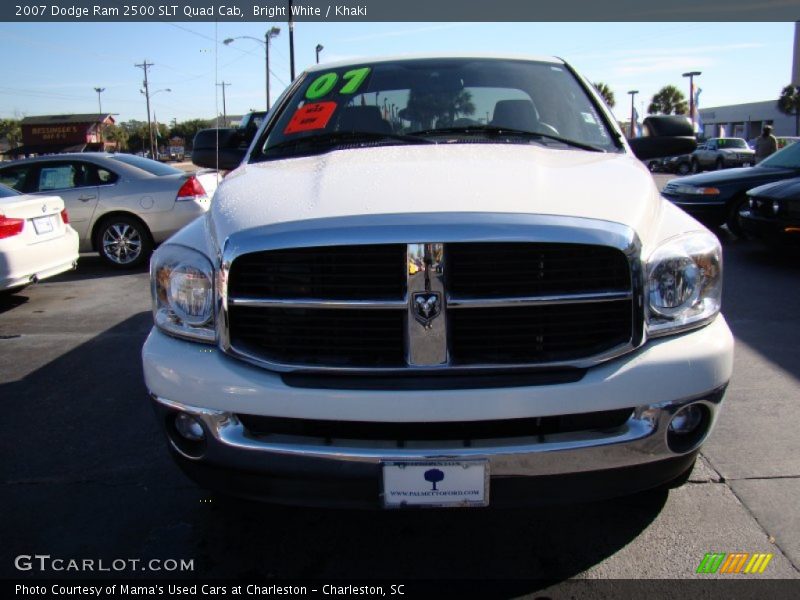 Bright White / Khaki 2007 Dodge Ram 2500 SLT Quad Cab