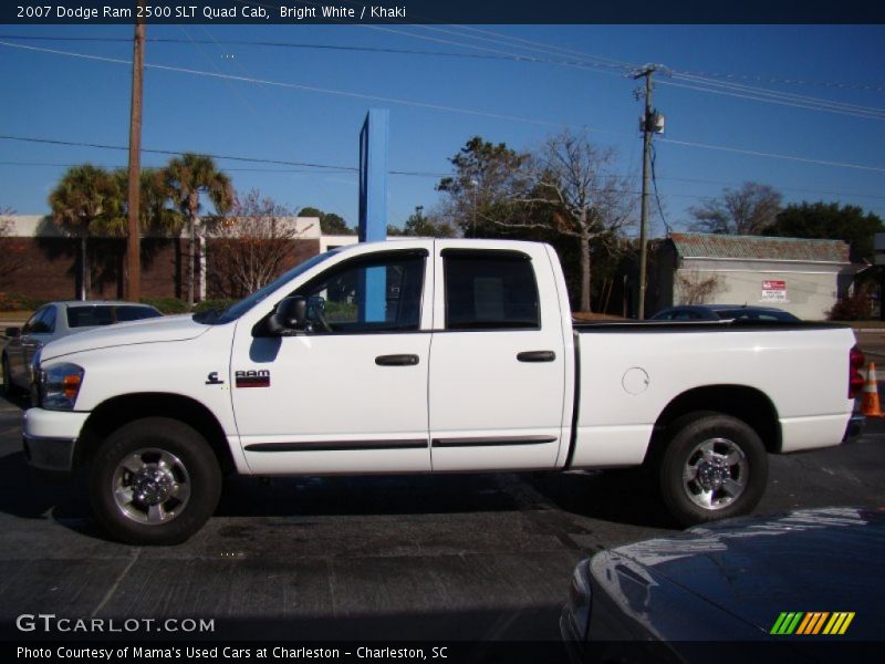 Bright White / Khaki 2007 Dodge Ram 2500 SLT Quad Cab