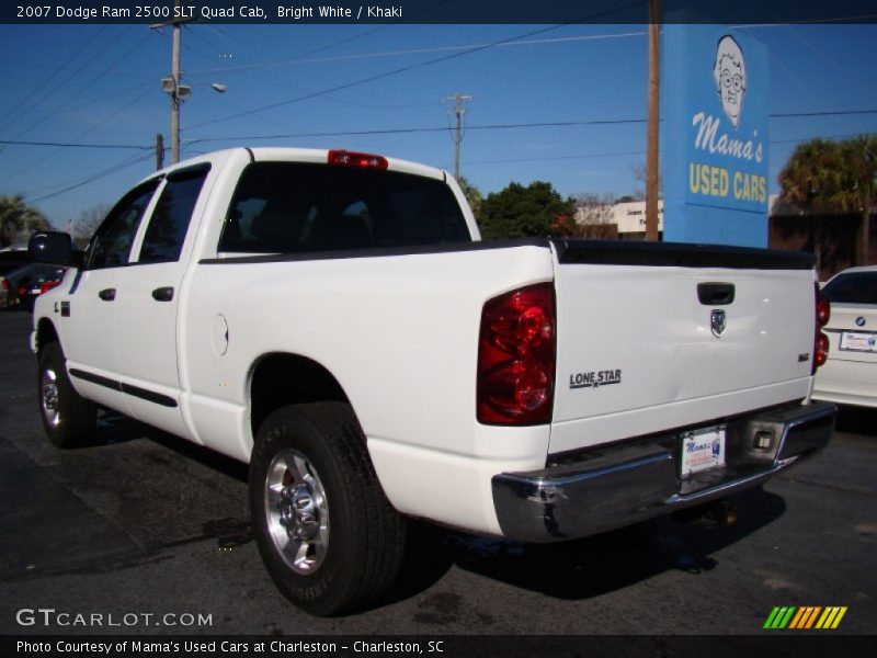 Bright White / Khaki 2007 Dodge Ram 2500 SLT Quad Cab