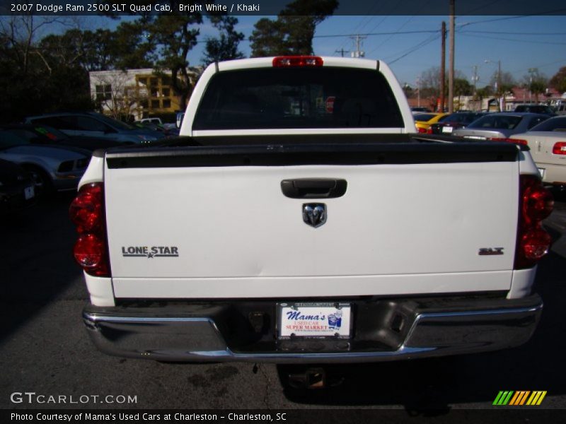 Bright White / Khaki 2007 Dodge Ram 2500 SLT Quad Cab