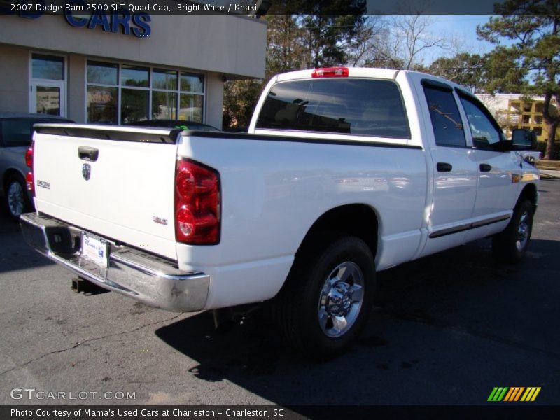 Bright White / Khaki 2007 Dodge Ram 2500 SLT Quad Cab