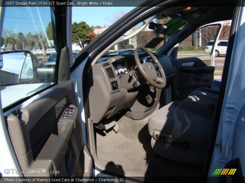Bright White / Khaki 2007 Dodge Ram 2500 SLT Quad Cab