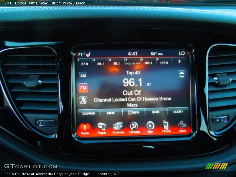 Bright White / Black 2013 Dodge Dart Limited