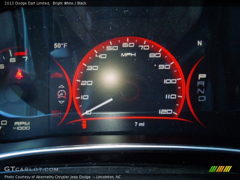 Bright White / Black 2013 Dodge Dart Limited