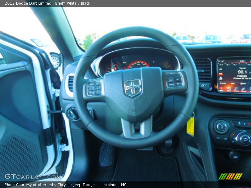 Bright White / Black 2013 Dodge Dart Limited