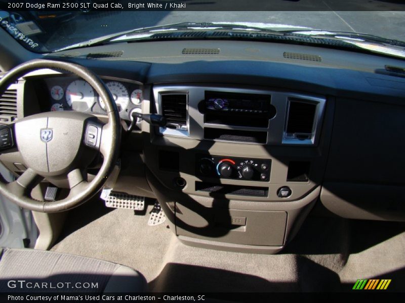 Bright White / Khaki 2007 Dodge Ram 2500 SLT Quad Cab