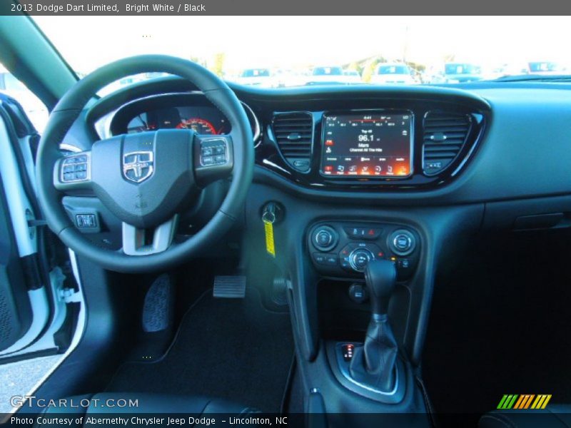 Bright White / Black 2013 Dodge Dart Limited