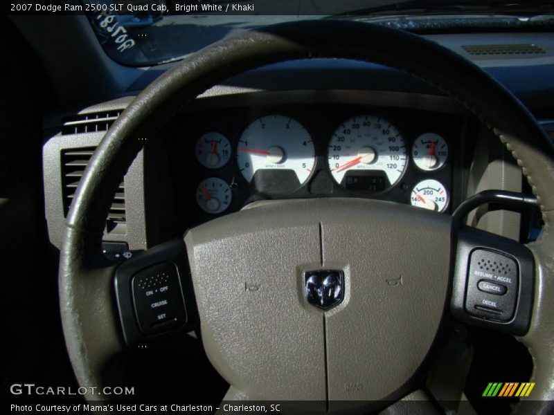 Bright White / Khaki 2007 Dodge Ram 2500 SLT Quad Cab
